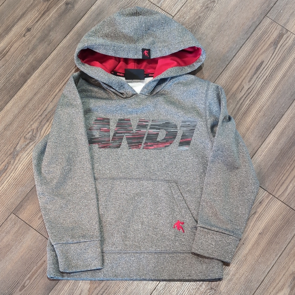 AND1 Kids Gray Hoodie Boys Small 6/7